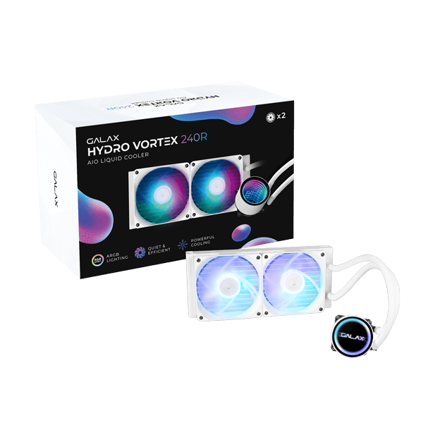 Galax Hydro Vortex 240R ARGB 240mm CPU Liquid Cooler (White)